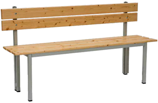 PANCA SMONTATA CON DOGHE IN LEGNO COMPLETA DI SCHIENALE